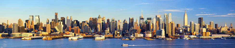 Blick auf New York von Staten Island